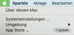 Das Apfelmenü auf dem Mac